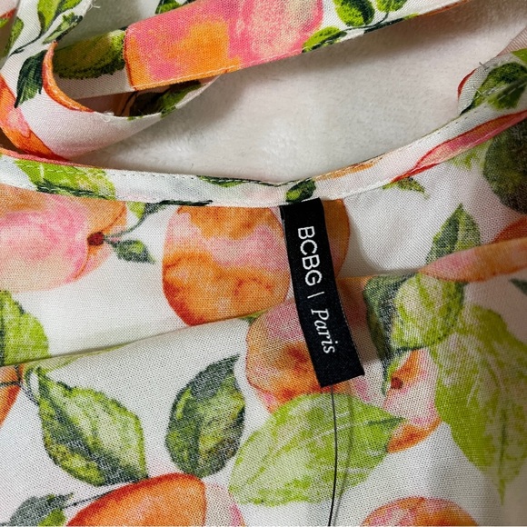 BCBG PARIS Womens Swim Cover Peach Print Size Small Medium NWT - Picture 6 of 10